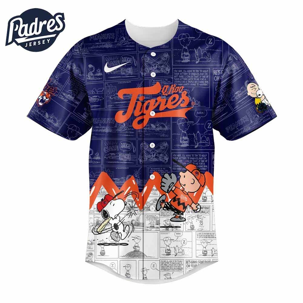 Tigres De Quintana Roo Peanuts Baseball Jersey - Padres Jersey Oasis: Elevate Your Baseball Style Game... (Image 2)