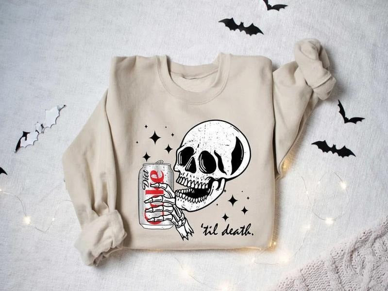 Til Death Diet Coke Sweatshirt, Halloween Diet Coke Sweatshirt, Funny Skeleton Diet Coke Sweatshirt, Diet Coke Shirt,Diet...