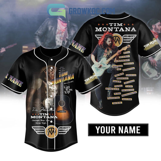 Tim Montana Stronger Than You River Kids Personalized Baseball Jersey