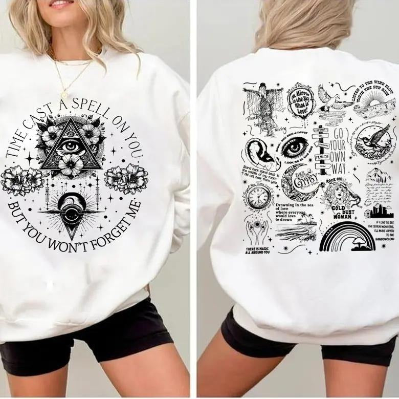 Time Cast A Spell On You But You Won't Forget Me 2 Sdile Shirt, Classic Rock Band Lover Sweatshirt, Retro Music Fan Gift,...
