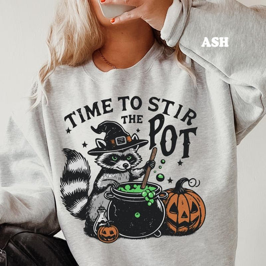 Time to Stir the Pot Crewneck  ~ Unisex Apparel Relaxed Fit Printed In The USA Clothing Womenswear Casual Comfort Cotton...