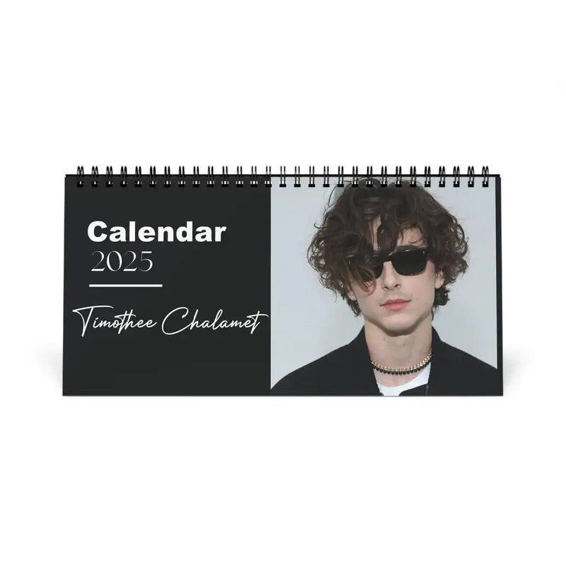 Timothée Chalamet 2025 Desk Calendar | Actor Monthly Planner | Hollywood Star Gift | Timothée Chalamet Calendar | Office...