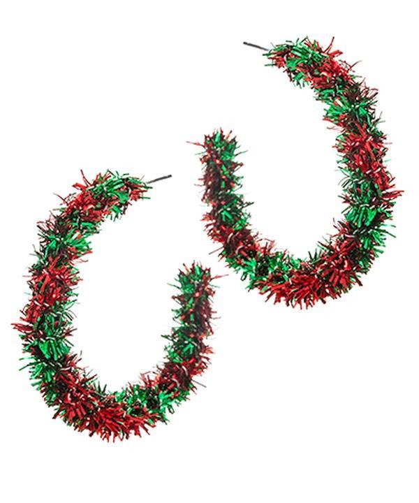 Tinsel Christmas Hoop Earrings T-Shirts, Hoodie, Sweatshirt | WearSparks.com