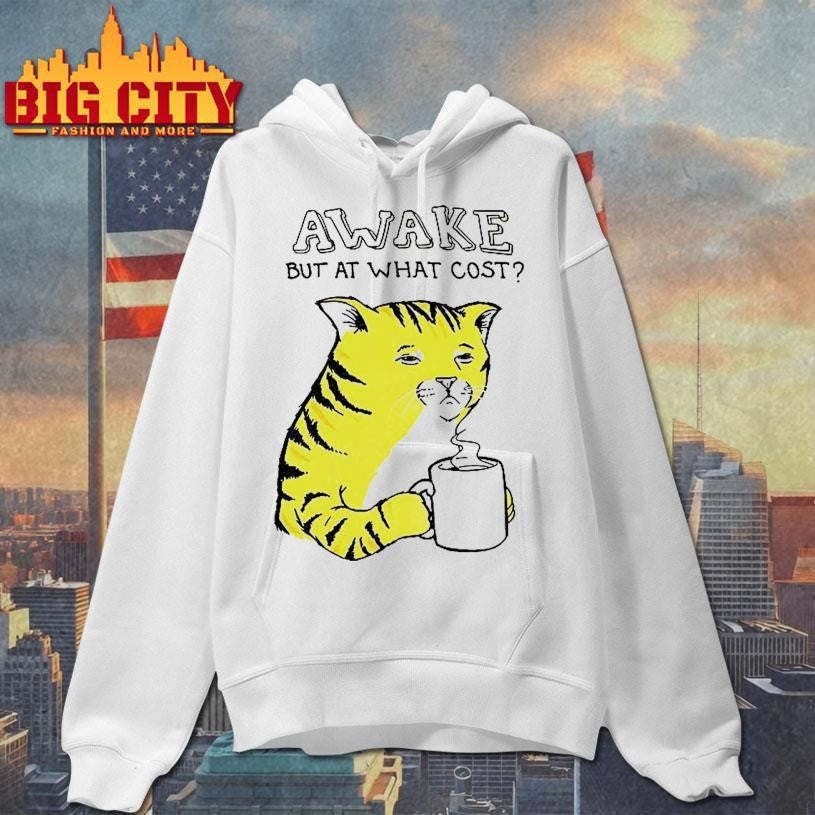 Tired Orange Cat Awake But At What Cost Shirt