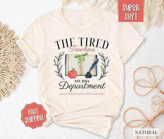 Tired Teachers Department, Teacher Shirt, Teacher Appreciation Gift for Teacher Hoodie, Sweatshirt | WearSparks.com