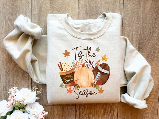 Tis The Season Fall Sweatshirt, Pumpkin Patch Shirt, Fall Autumn Shirt, Fall Halloween Shirt, Pumpkin Seasin, Pumpkin...