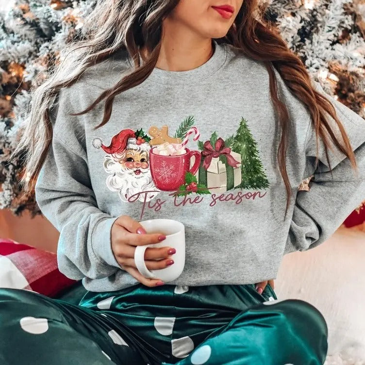 Tis The Season Sweatshirt, Christmas Tis The Season Sweatshirt, Merry Christmas Sweatshirt, Christmas Sweatshirt, Cute...