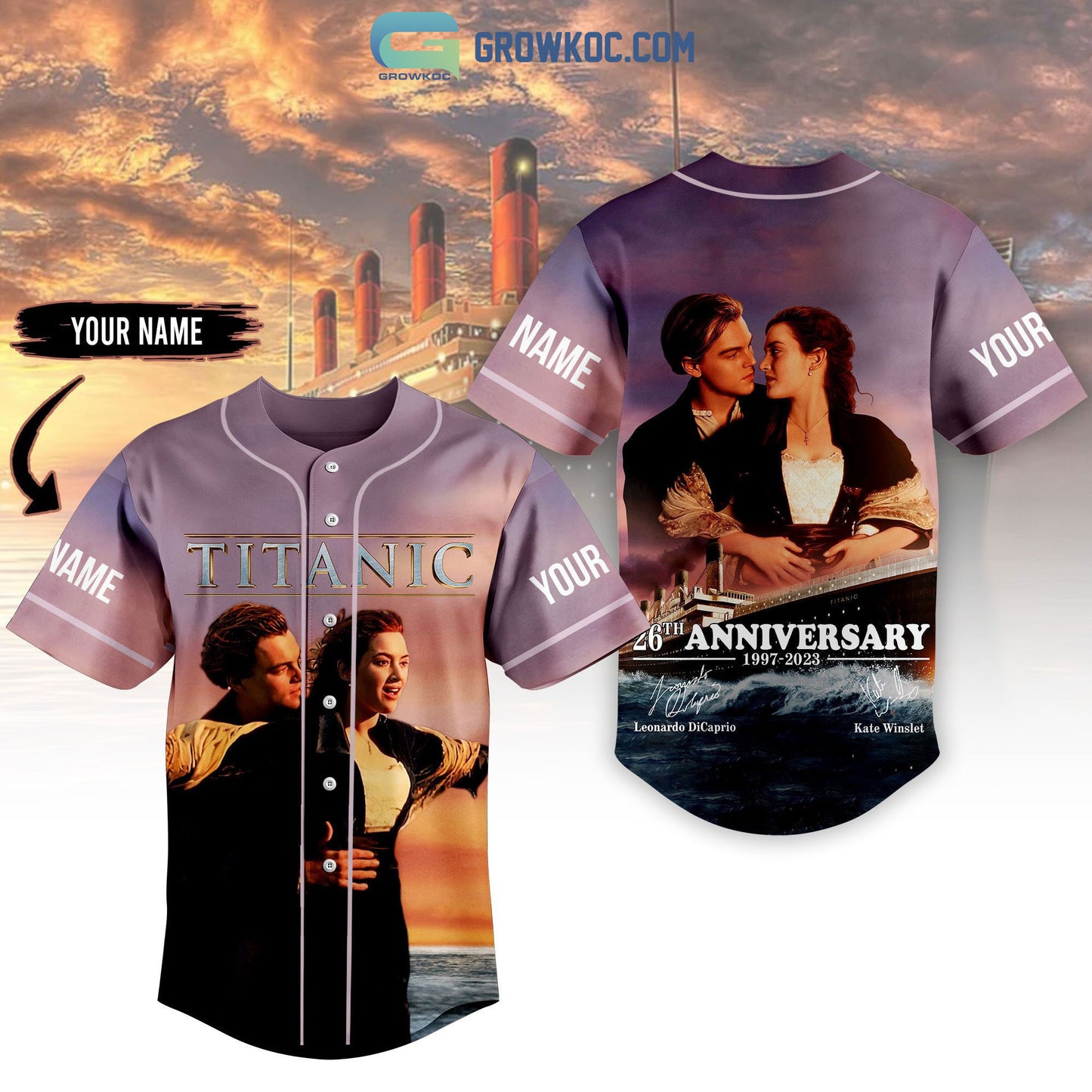 Titanic 26th Anniversary 1997 2023 Personalized Baseball Jersey
