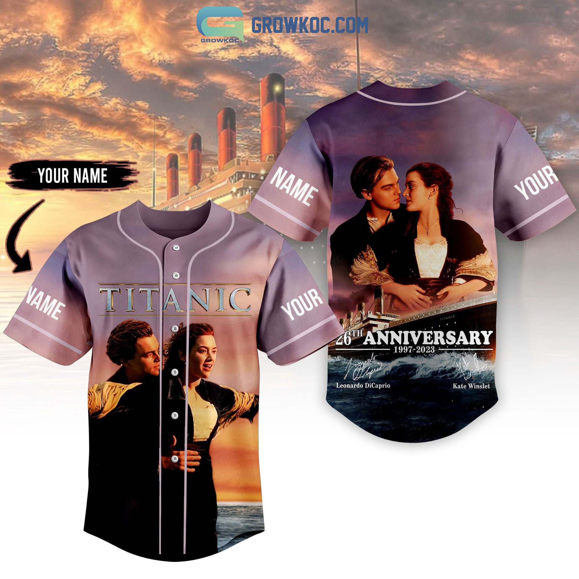 Titanic 26th Anniversary 1997 2023 Personalized Baseball Jersey