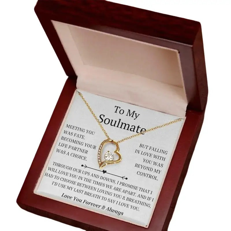 To My Soulmate Necklace, Fallling In Love With You Was Beyond My Control, Wife Girlfriend FiancÉE, Gift For Her, Love...