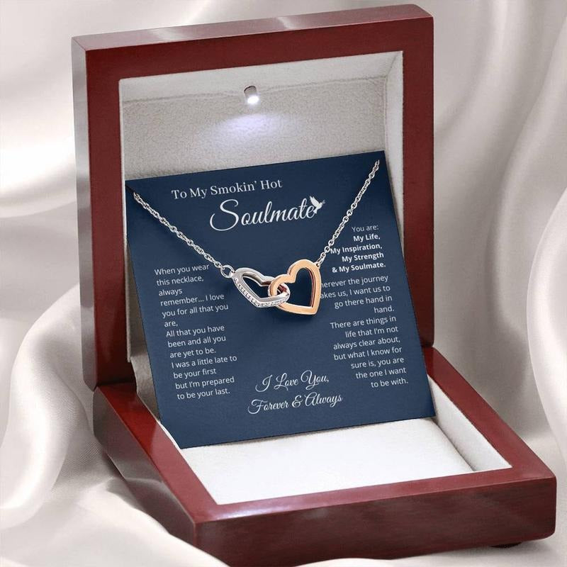 To My Soulmate Necklace, Jewelry Gift For Her - Soulmate, Soulmate Jewelry, Soulmate Gift, Love Necklace Gifts For Her,...