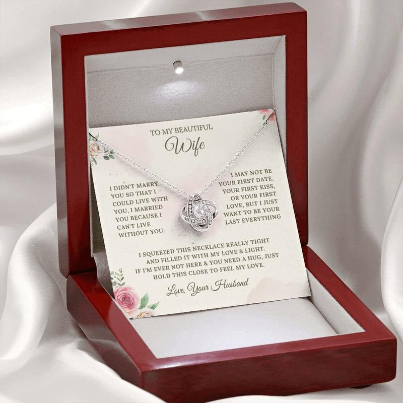 To My Wife Necklace, Romantic Wife Jewelry, Necklace For Wife, Anniversary Gift, Wife Birthday Gift, Gift For Wife From...