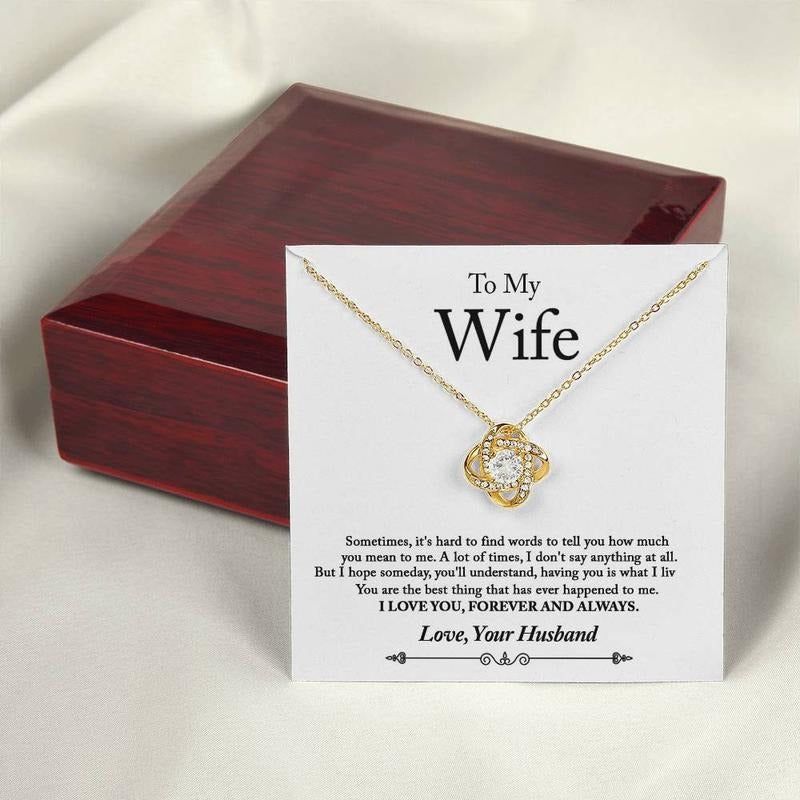 To My Wife Necklace, Wife Christmas Gift, Anniversary Gift For Her, Romantic Gift For Wife, Wife Birthday Gift, Love...