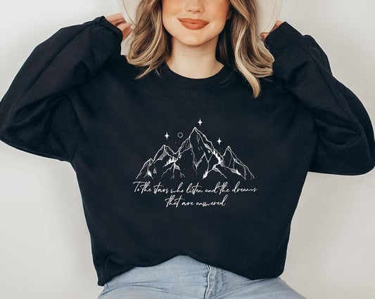 To The Stars Who Listen Sweatshirt, Night Court Shirt, Stars Hoodie, City of Starlight Sweater, Book Quotes Shirt,...