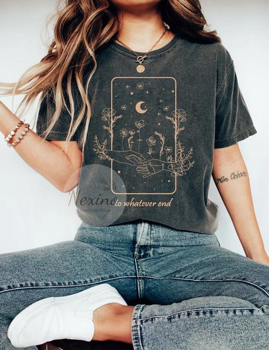 To Whatever End Acotar T-Shirt, Throne Of Glass Flower Shirt, Glass Flower Acotar Shirt, Flower Shirt,ACOTAR quote shirt,...
