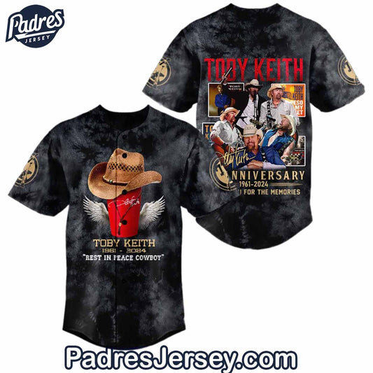 Toby Keith 1961-2024 Baseball Jersey Outfit - Padres Jersey Oasis: Elevate Your Baseball Style Game T-Shirts,... (Image 1)