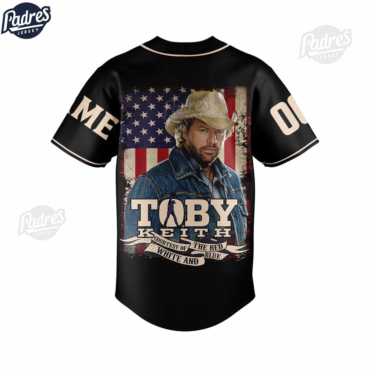 Toby Keith American Soldier Custom Baseball Jersey - Padres Jersey Oasis: Elevate Your Baseball Style Game... (Image 3)