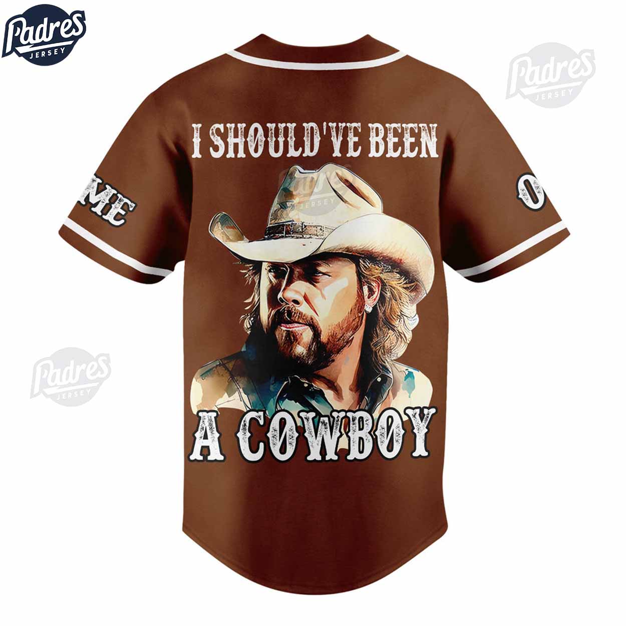 Toby Keith Should've Been A Cowboy Baseball Jersey Style - Padres Jersey Oasis: Elevate Your Baseball Style... (Image 3)