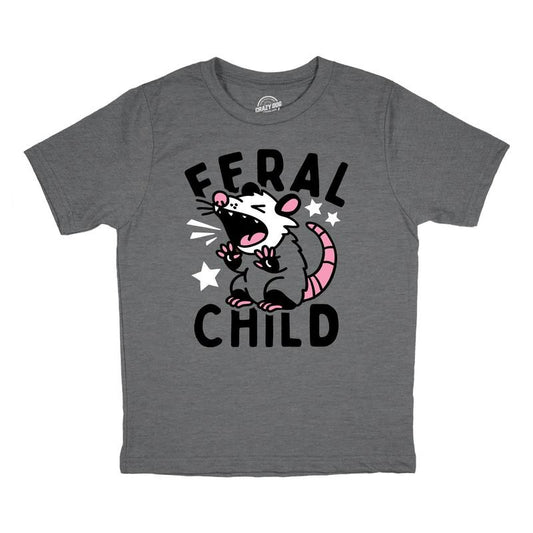 Toddler Funny T Shirts Feral Child Sarcastic Wild Animal Graphic Novelty Tee for Kids Funny Toddler Shirts Sarcastic...