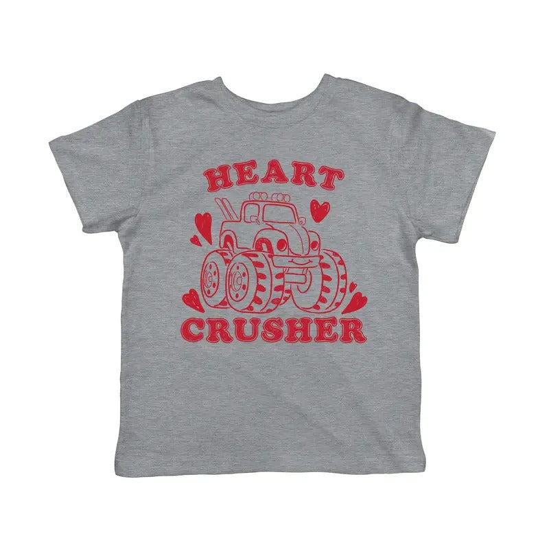 Toddler Heart Crusher T Shirt Funny Valentine's Day Pick Up Truck T Shirt Funny Toddler Shirts Love Apparel for Toddler...