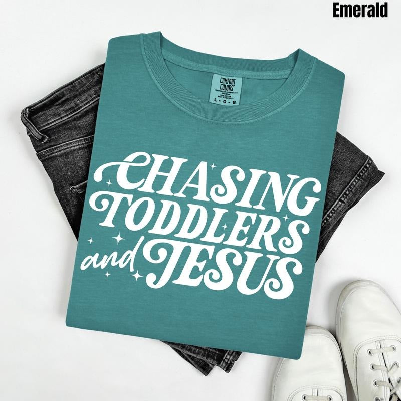 Toddlers & Jesus White Comfort Colors T-Shirt 'NLB' Hoodie, Sweatshirt | WearSparks.com