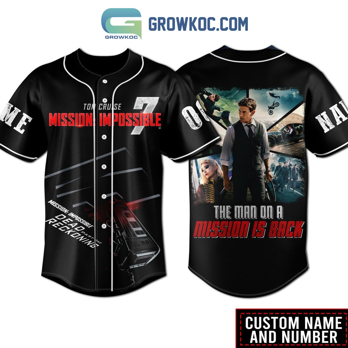 Tom Cruise Mission Impossible The Man On A Mission Is Back Personalized Baseball Jersey