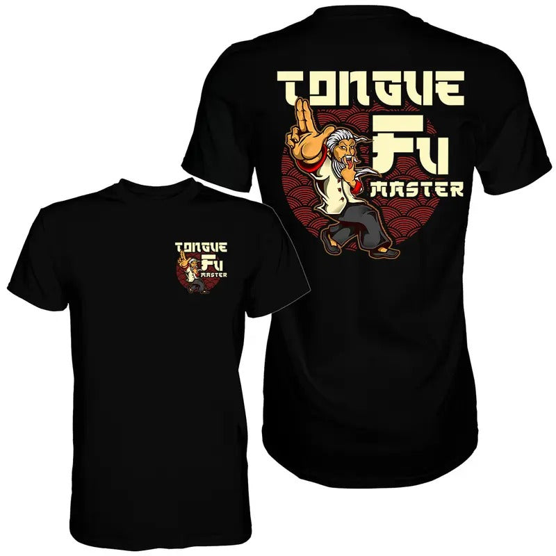 Tongue Fu Master Cotton Tee, Funny humor tee Hoodie, Sweatshirt | WearSparks.com