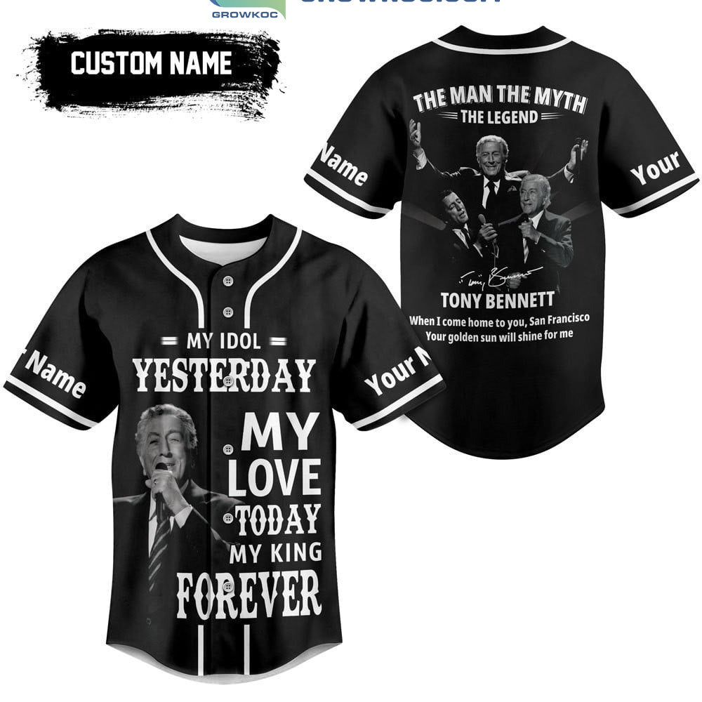 Tony Bennett The Man The Myth The Legend Personalized Baseball Jersey