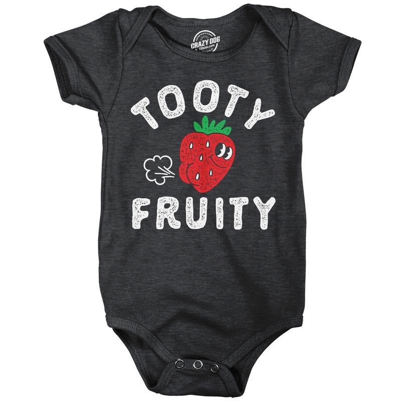 Tooty Fruity Baby Bodysuit Funny Sarcastic Fart Graphic Novelty Jumper for Infants Funny Baby Onesies Sarcastic Onesie...