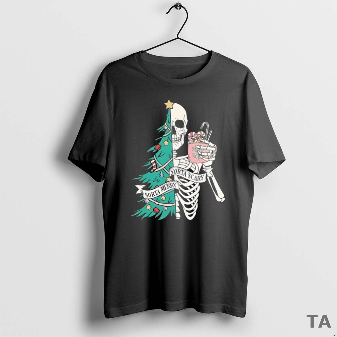 Top Christmas Sorta Merry Sorta Scary Skeleton Xmas T Shirt Sweater Hoodie, Sweatshirt | WearSparks.com