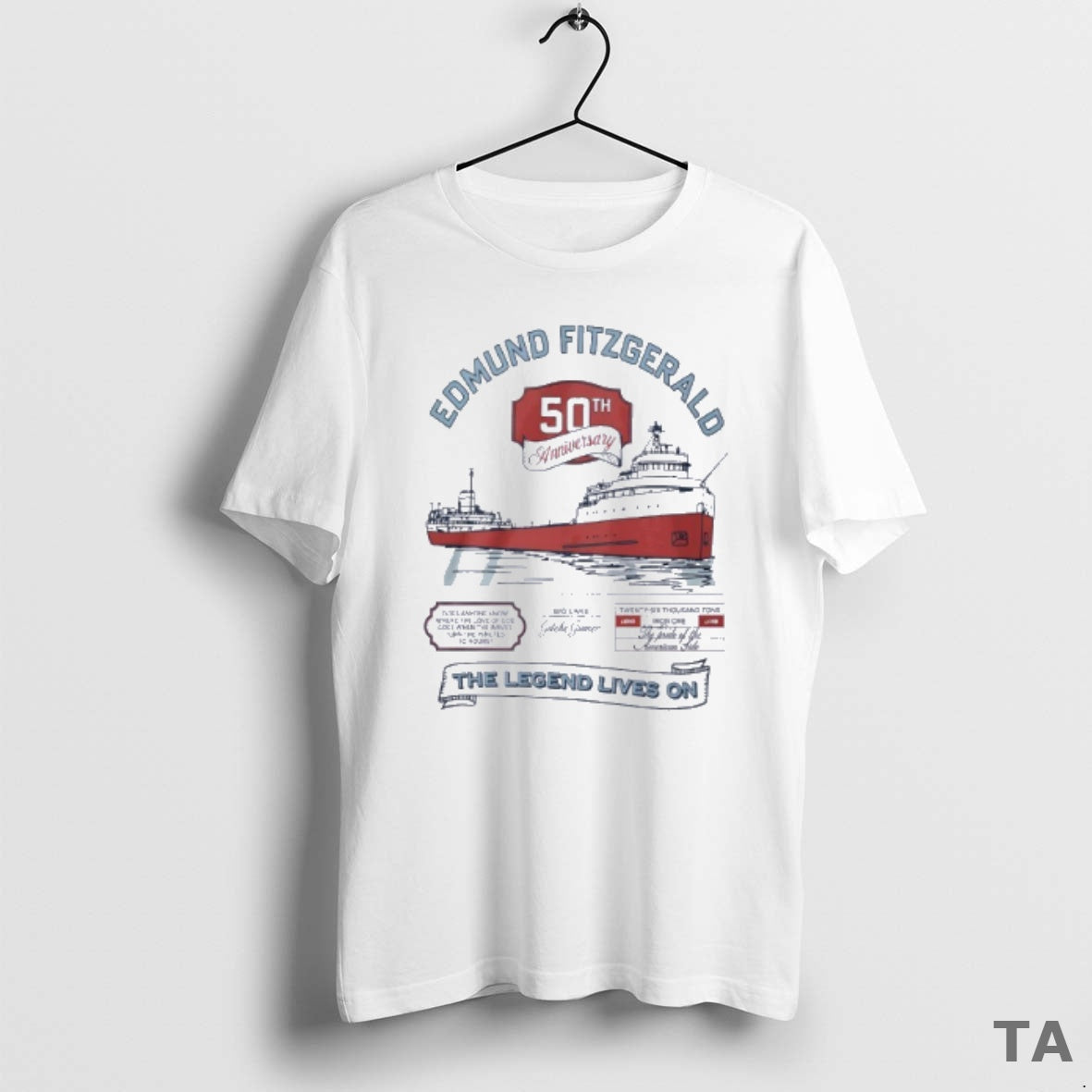 Top Edmund Fitzgerald 50th Anniversary The Legend Lives On T Shirt Sweater Hoodie, Sweatshirt | WearSparks.com
