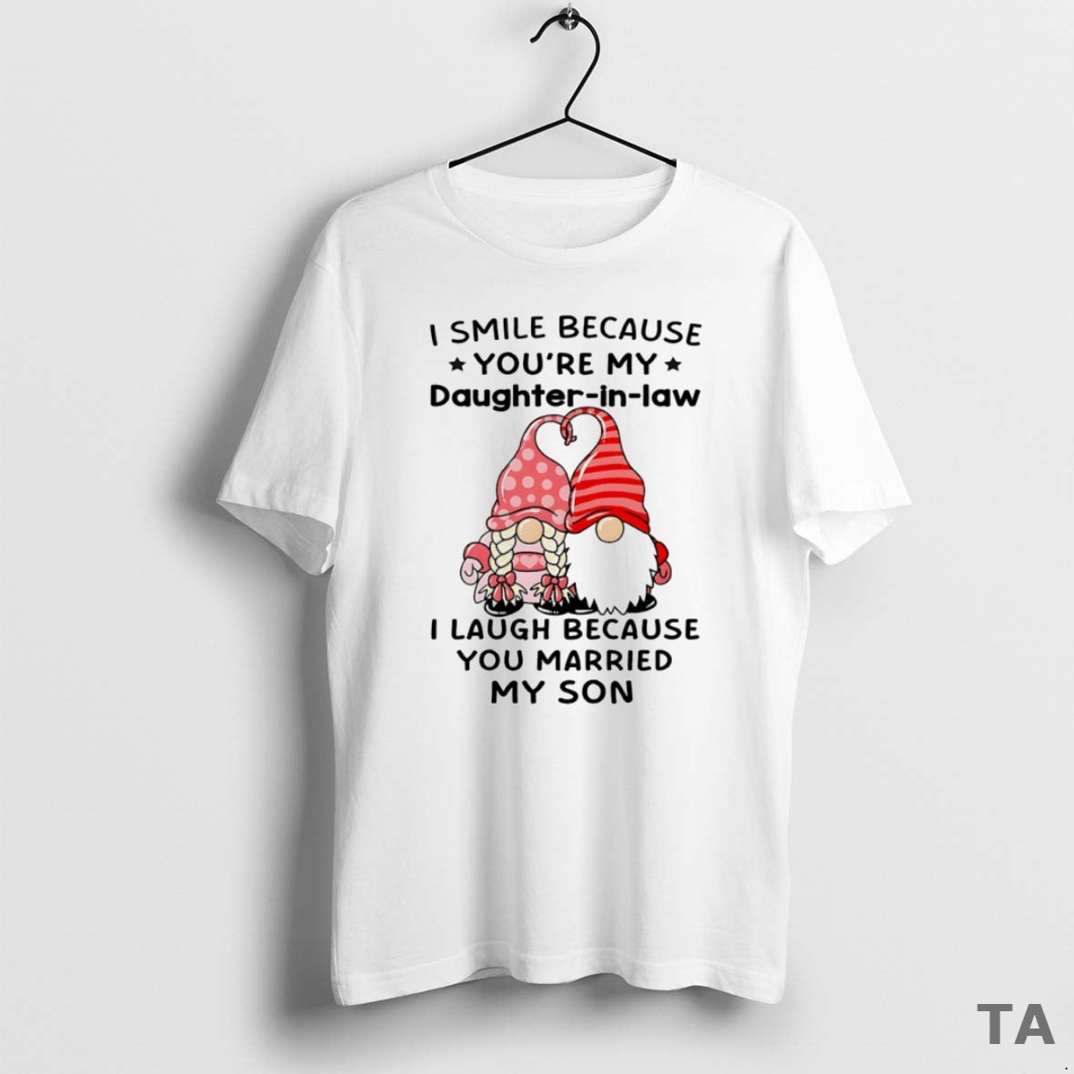 Top Gnome I Smile Because Youre My Daughter In Law Circle T Shirt Sweater Hoodie, Sweatshirt | WearSparks.com