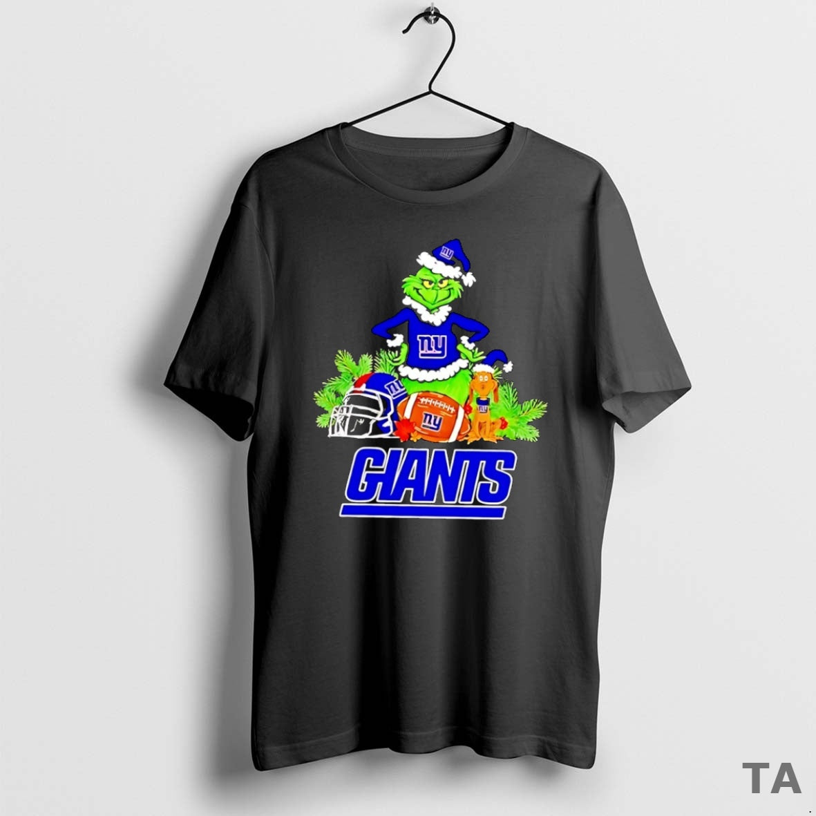 Top Grinch And Max Dog New York Giants Football Merry Christmas T Shirt Sweater Hoodie, Sweatshirt | WearSparks.com