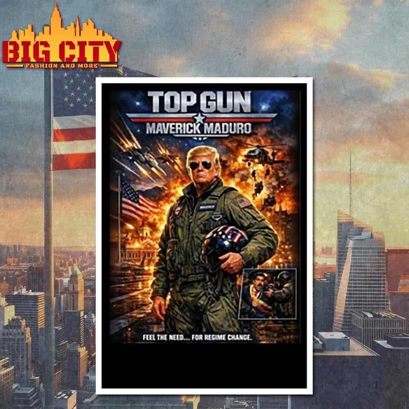 Top Gun Maverick Maduro Donald Trump Fighter Jet Shirt