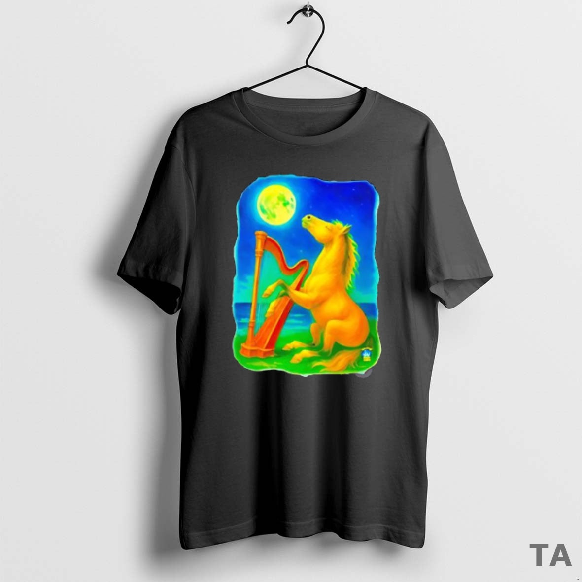 Top Horse Lovers Musical Moon Harp Art T Shirt Sweater Hoodie, Sweatshirt | WearSparks.com