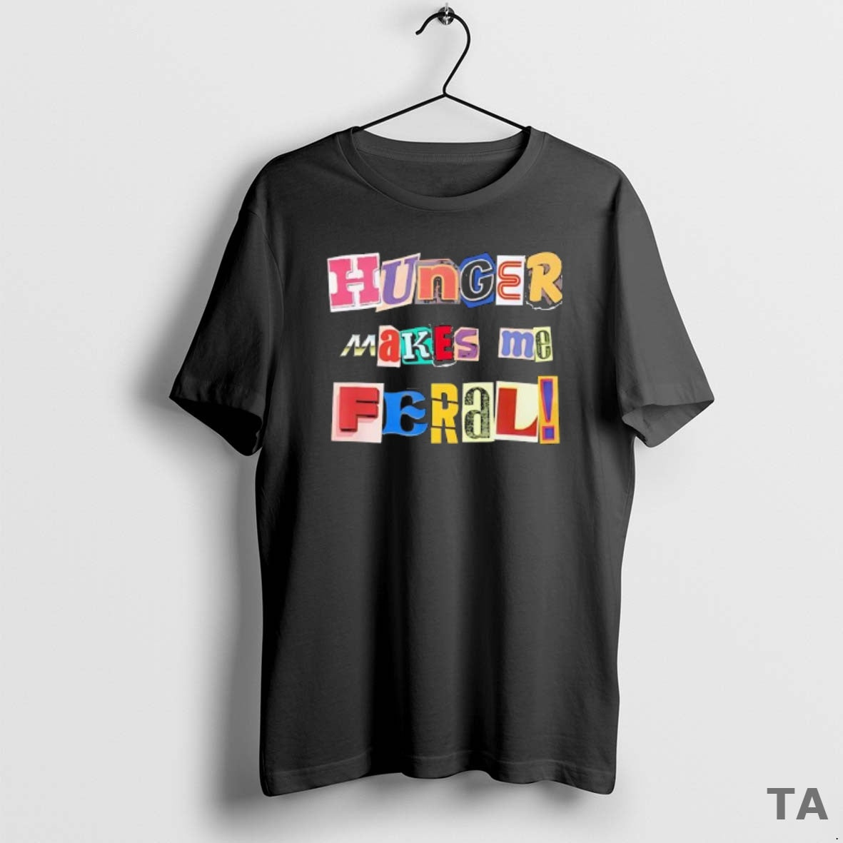 Top Hunger Makes Me Feral Dramatic Personality Phrase T Shirt Sweater Hoodie, Sweatshirt | WearSparks.com