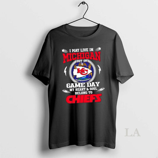 Top I May Live In Michigan But On Game Day My Heart And Soul Belongs