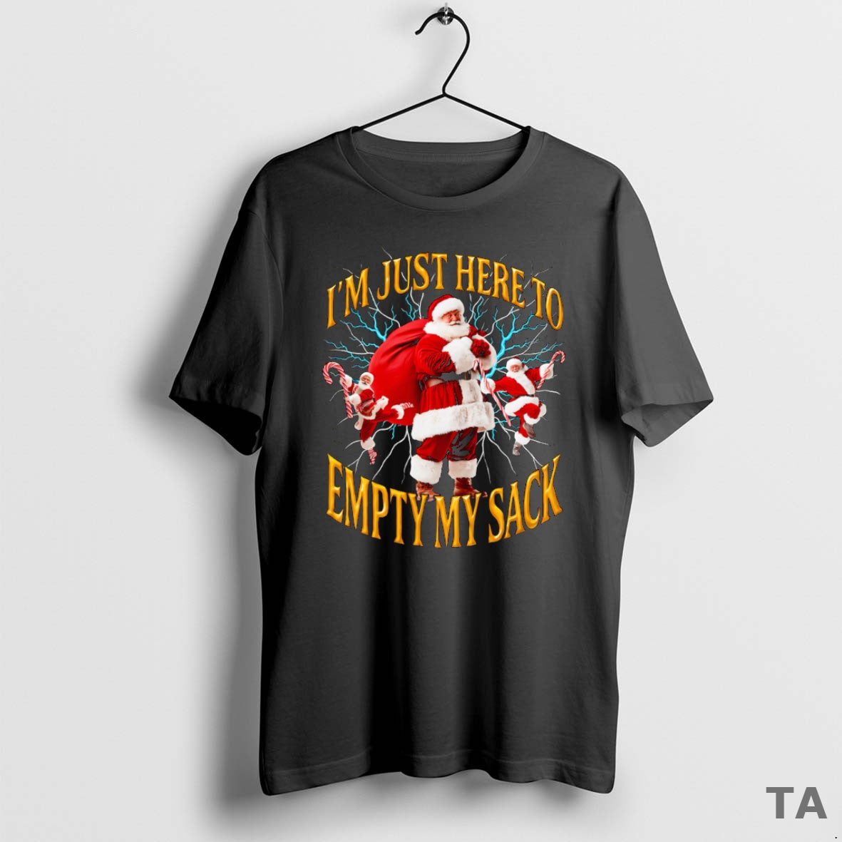 Top Im Just Here To Empty My Sack Santa T Shirt Sweater Hoodie, Sweatshirt | WearSparks.com