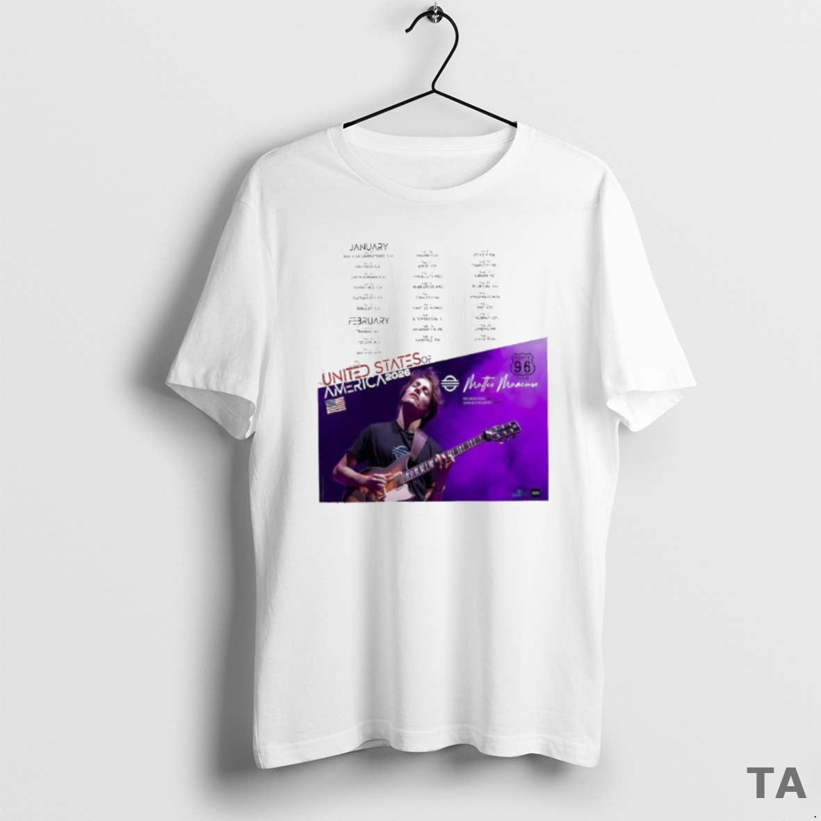 Top Matteo Mancuso Route 96 United States Of America 2026 Tour Dates T Shirt Sweater Hoodie, Sweatshirt | WearSparks.com