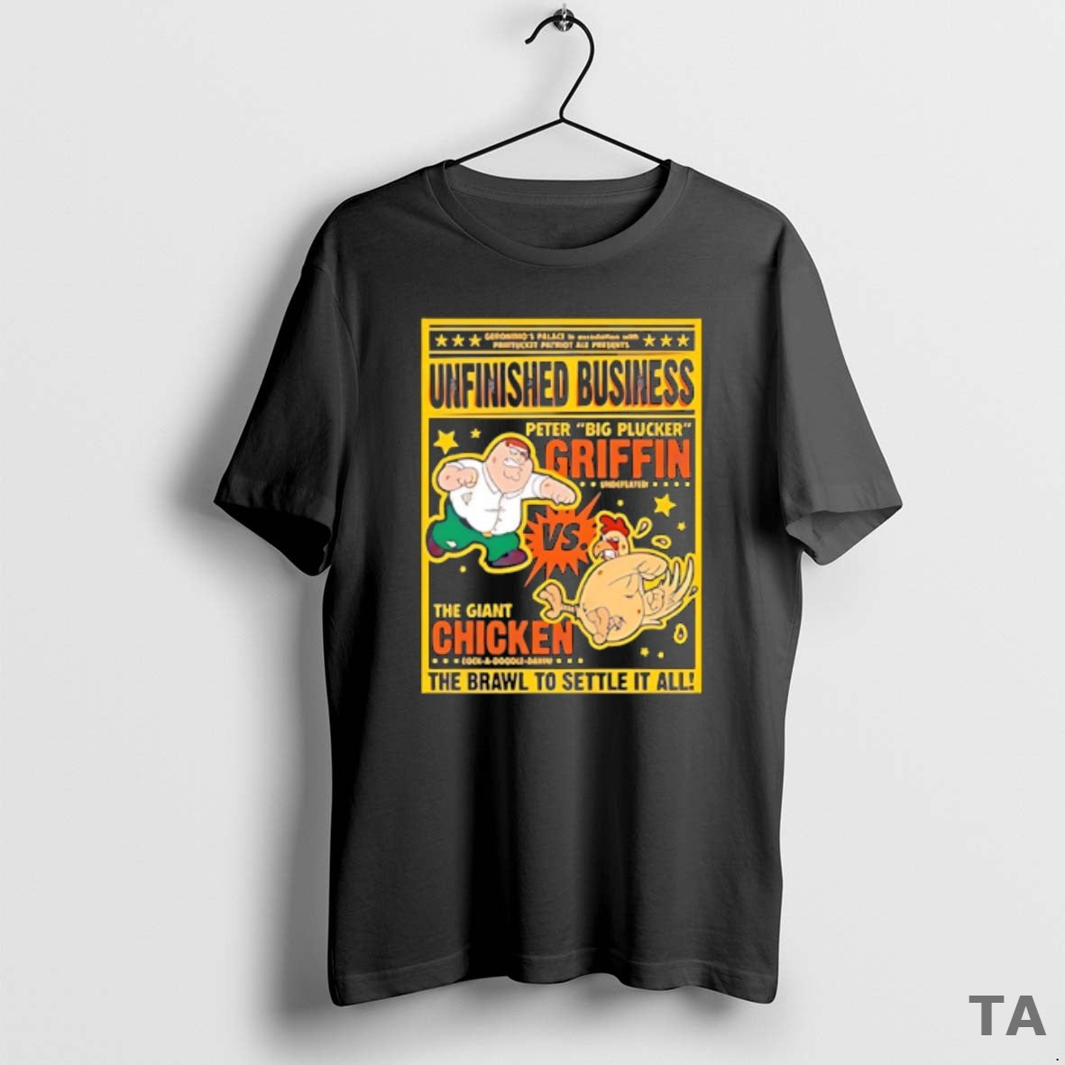 Top Peter Griffin Vs Giant Chicken Unfinished Business T Shirt Sweater Hoodie, Sweatshirt | WearSparks.com