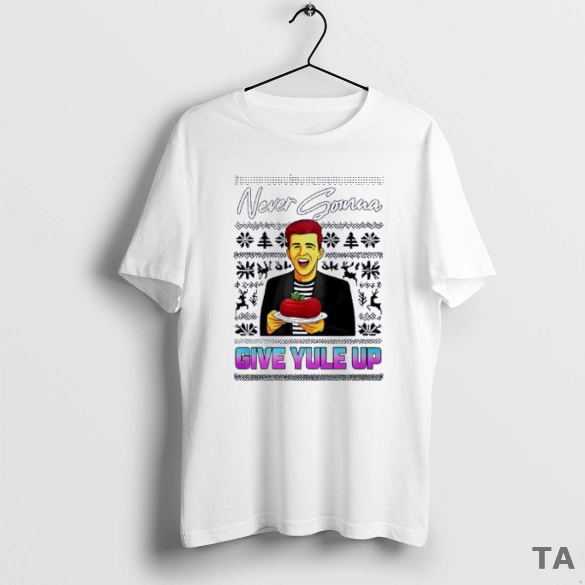 Top Rick Astley Never Gonna Give Yule Up Ugly Christmas T Shirt Sweater Hoodie, Sweatshirt | WearSparks.com
