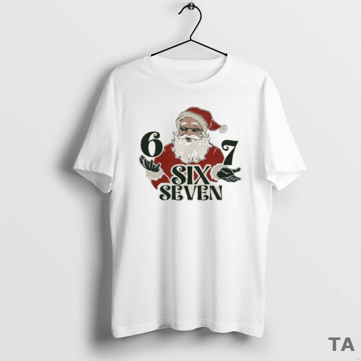 Top Santa Six Seven 67 Hands Holiday Xmas Merry Christmas T Shirt Sweater Hoodie, Sweatshirt | WearSparks.com