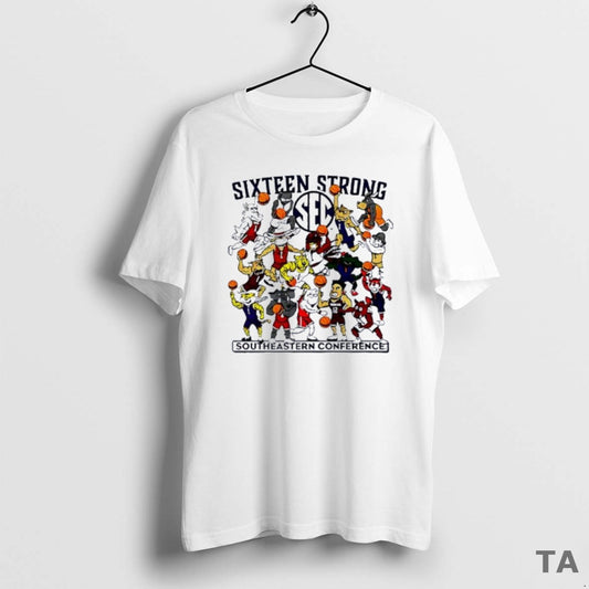 Top Southeastern Conference Sixteen Strong Basketball Mascot T Shirt Sweater Hoodie, Sweatshirt | WearSparks.com