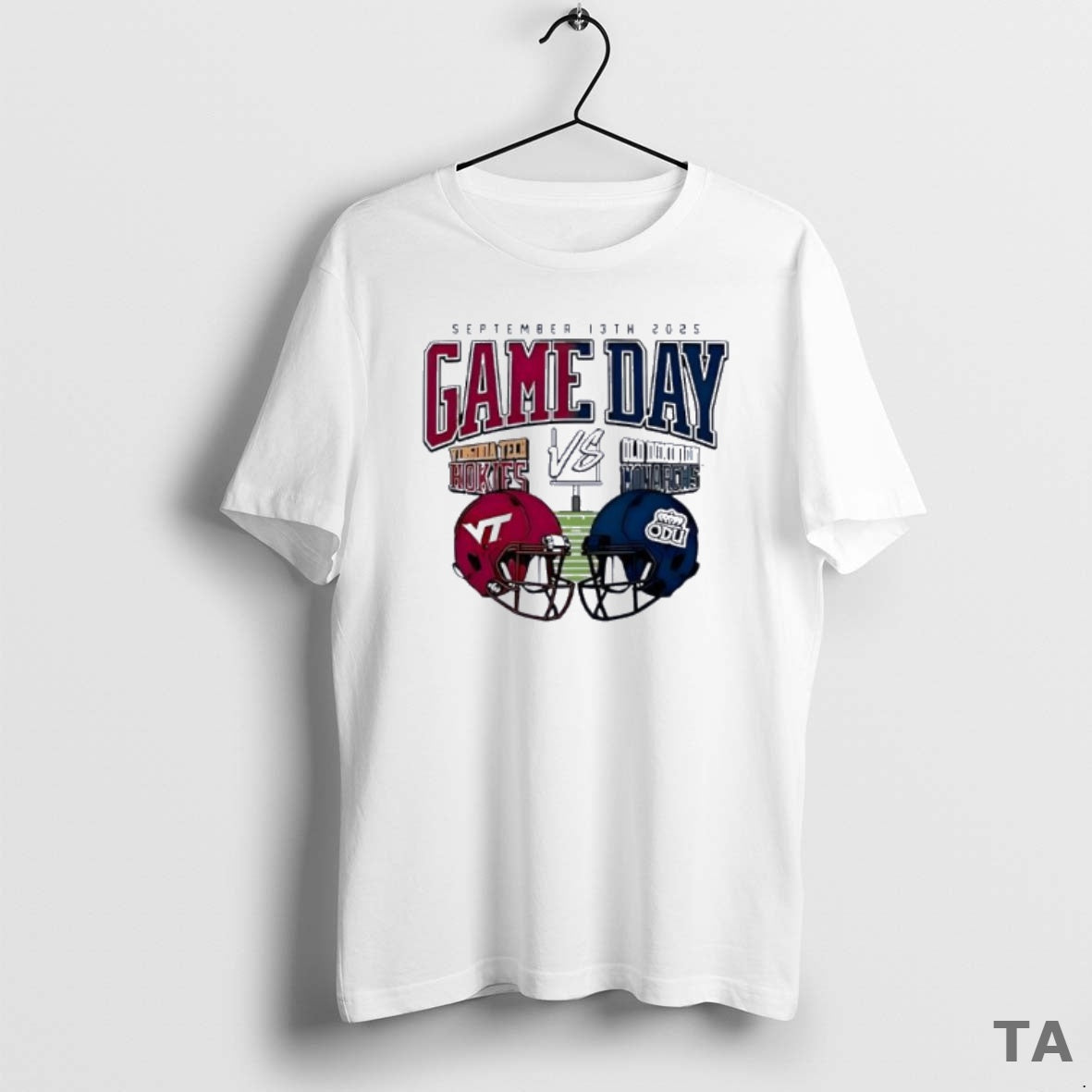 Top Virginia Tech Hokies Vs Old Dominion Monarchs Game Day 2025 Helmet T Shirt Sweater Hoodie, Sweatshirt | WearSparks.com
