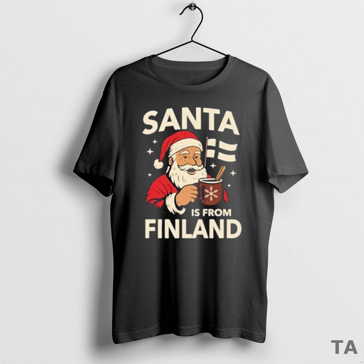 Top Santa Is From Finland Christmas T Shirt Sweater Hoodie, Sweatshirt | WearSparks.com
