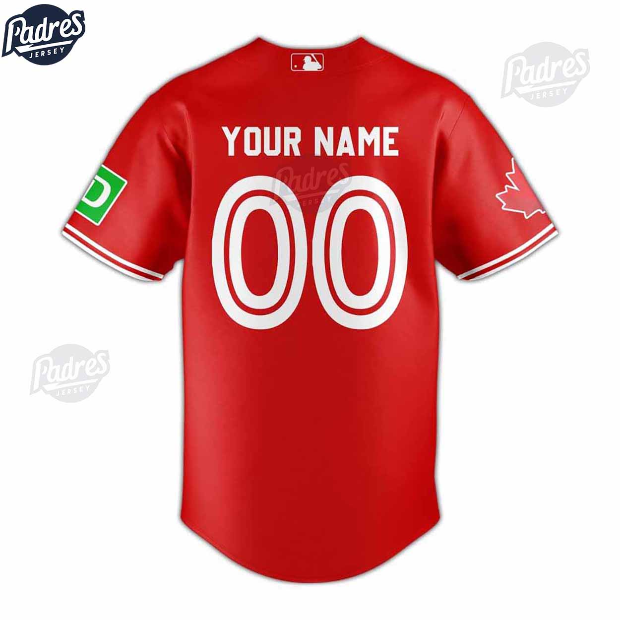 Toronto Blue Jays Canada Day Custom Baseball Jersey - Padres Jersey Oasis: Elevate Your Baseball Style Game... (Image 2)
