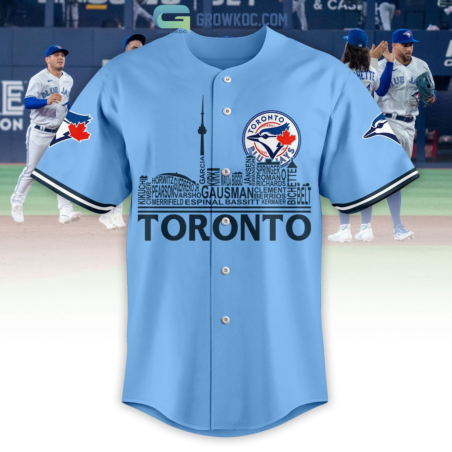 Toronto Blue Jays City Champions With Best Team Light Blue Design Personalized Baseball Jersey