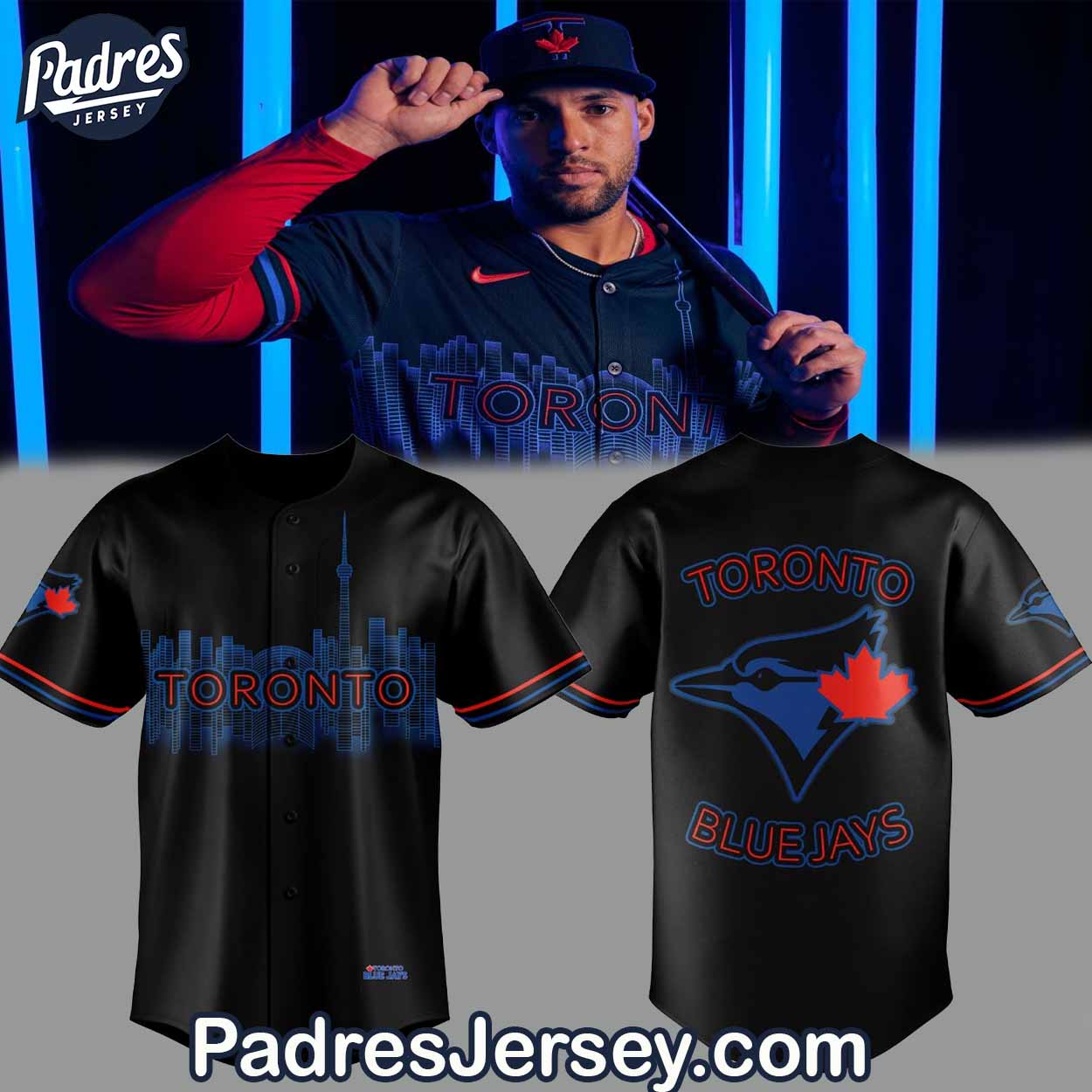 Toronto Blue Jays City Connect 2024 Baseball Jersey Outfit - Padres Jersey Oasis: Elevate Your Baseball Style... (Image 1)
