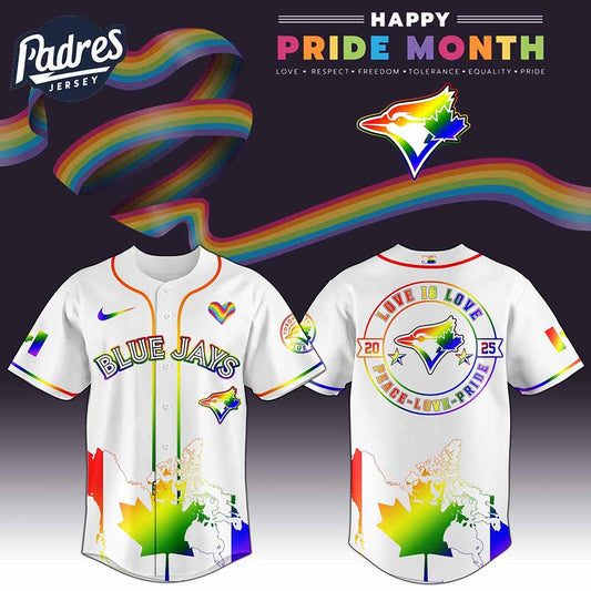 Toronto Blue Jays MLB x Happy Pride Month Baseball Jersey - Padres Jersey Oasis: Elevate Your Baseball Style... (Image 1)