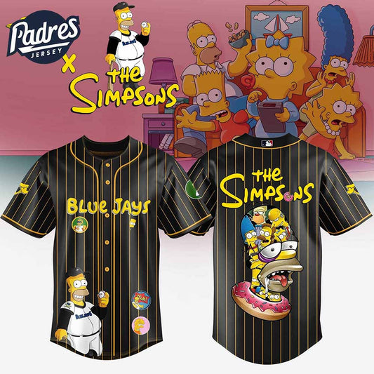 Toronto Blue Jays MLB x The Simpsons Baseball Jersey Style - Padres Jersey Oasis: Elevate Your Baseball Style... (Image 1)